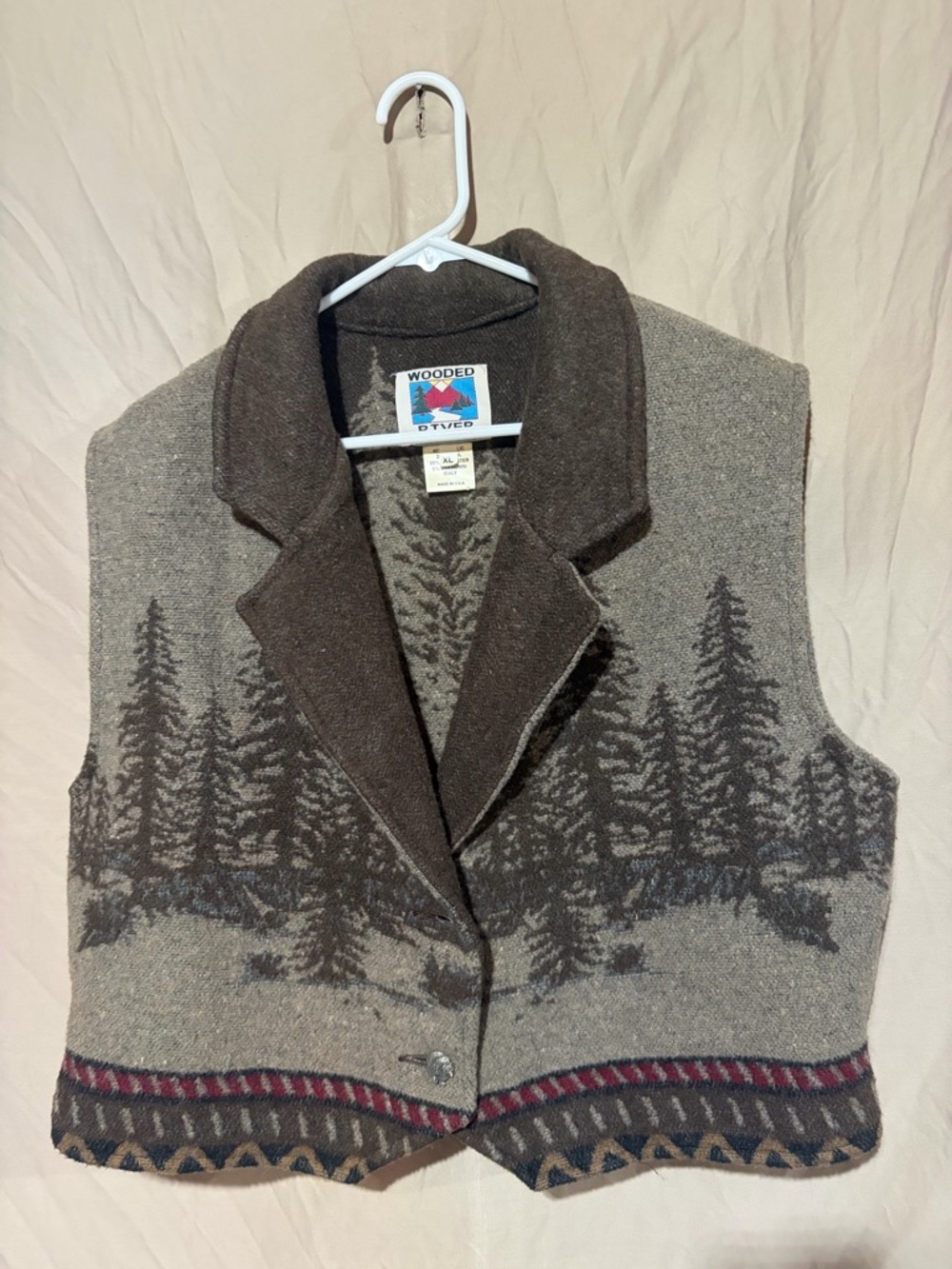 Wooded river wool blend vest